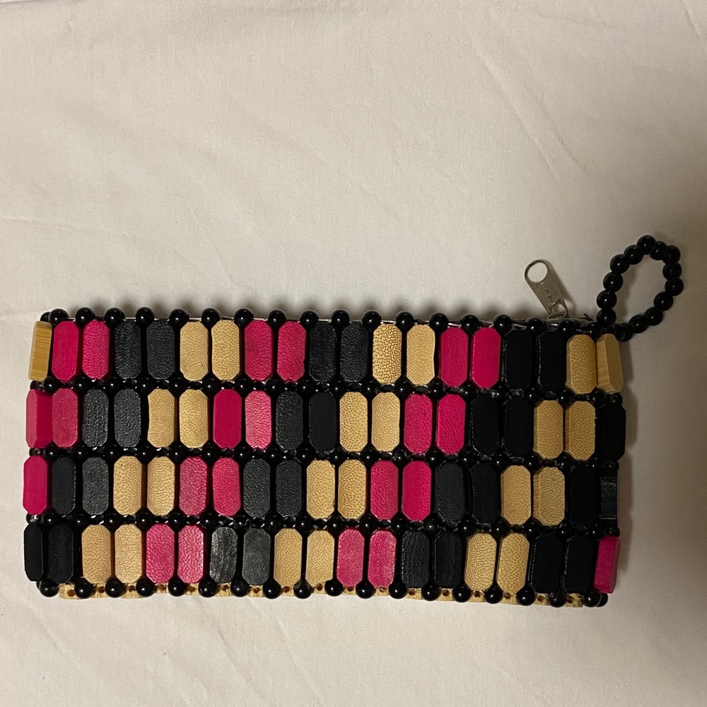 Stylish Black, Pink, and Gold Women's Clutch